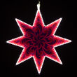 25" Electric Pink 8 Point Star Light with Etched Swirl Filigree Design 