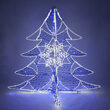 6' Blue and White LED Ice Crystal Tree