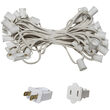 C9 E17 - Intermediate Light Stringer, 50' Length, 12" Spacing, 10 Amp SPT2W White Wire, Commercial Grade