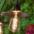 35' FlexFilament LED Patio String Light Set with 7 3W ST64 Edison Bulbs on Black Wire