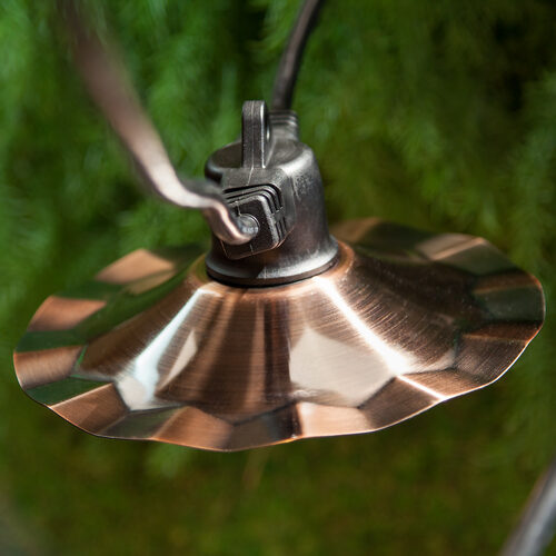 35' FlexFilament LED Patio String Light Set with 7 3W ST64 Edison Bulbs on Black Wire
