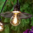 FlexFilament LED Patio String Light Set with A19 Edison Bulbs on Black Wire