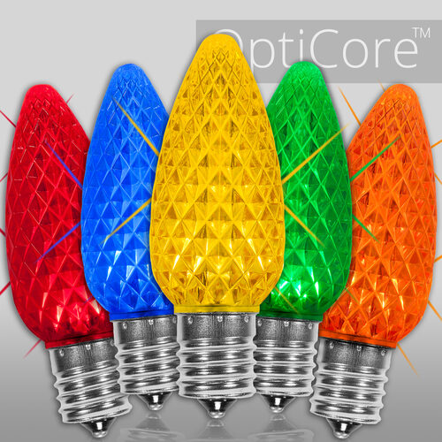 C9 Twinkle Multicolor OptiCore LED Bulbs