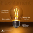 G45 Antiqued Glass Warm White FlexFilament Globe Light LED Edison Bulbs 