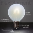 G50 Satin Glass Cool White FlexFilament Globe Light LED Edison Bulbs , E17 - Intermediate Base