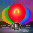 G50 Satin Glass Multicolor FlexFilament Globe Light LED Edison Bulbs , E17 - Intermediate Base