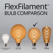G95 Antiqued Glass Warm White FlexFilament Globe Light LED Edison Bulbs 