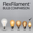 C9 Transparent Glass Multicolor FlexFilament TM LED Bulbs 