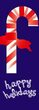 Candy Cane Happy Holidays Light Pole Banner