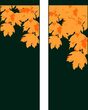 Fall Leaves on Green Light Pole Banner