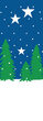 Winter Trees and Stars Light Pole Banner