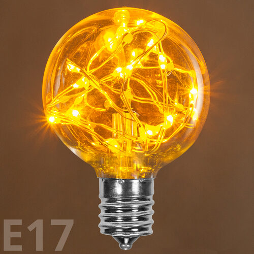 G50 Gold LEDimagine TM Fairy Light Bulbs, E17 - Intermediate Base