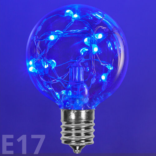 G50 Blue LEDimagine TM Fairy Light Bulbs, E17 - Intermediate Base