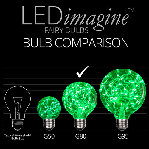 G80 Green LEDimagine TM Fairy Light Bulbs