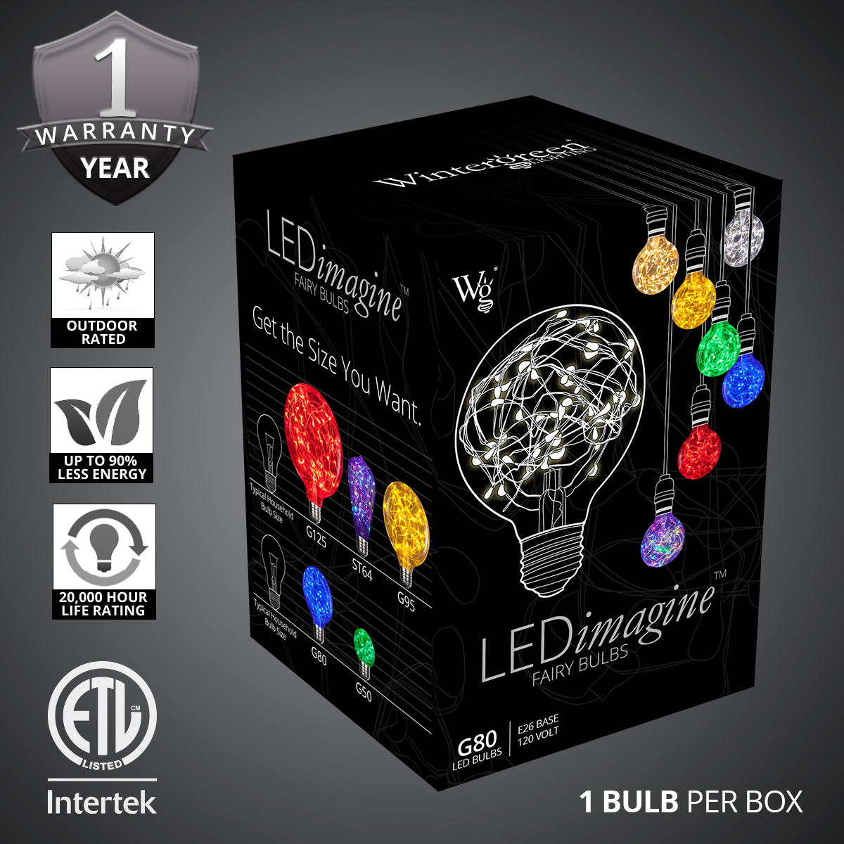 G80 120V Color Change RGB LED Bulbs - Wintergreen Corporation