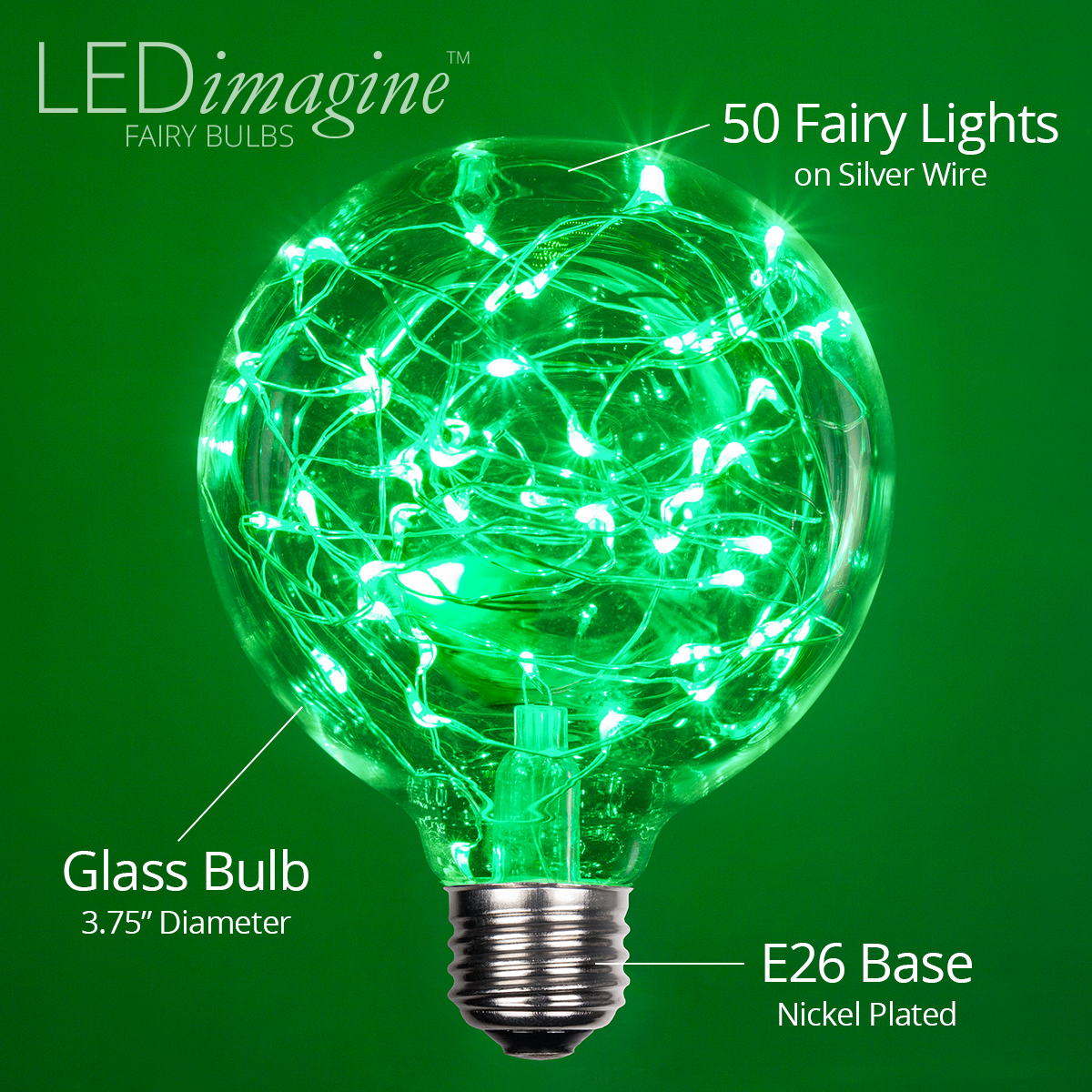 G95 120V Green LED Replacement Bulbs - Wintergreen Corporation