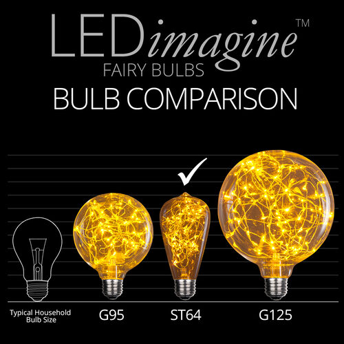 ST64 Gold LEDimagine TM Fairy Light Bulbs