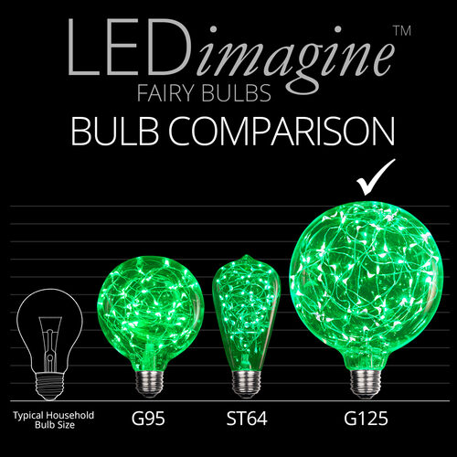 G125 Green LEDimagine TM Fairy Light Bulbs