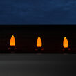 C9 Amber OptiCore Commercial LED Halloween Lights, 25 Lights, 25'