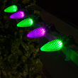 C9 Green / Purple OptiCore Commercial LED Halloween Lights, 50 Lights, 50'