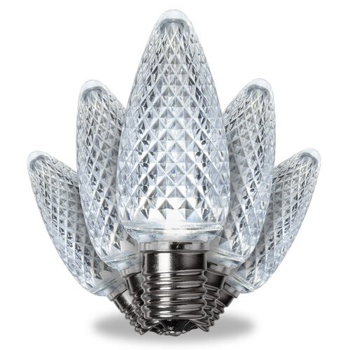 C9 Cool White Kringle Traditions LED Bulbs