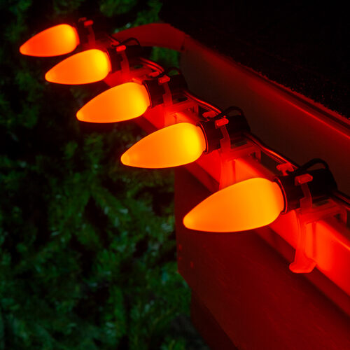 C9 Opaque Amber OptiCore LED Bulbs