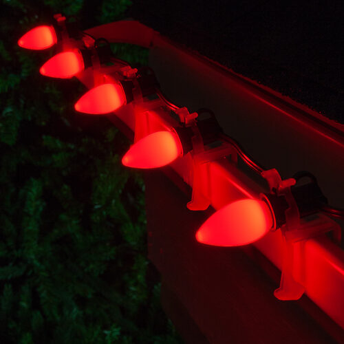 C7 Opaque Red OptiCore LED Bulbs