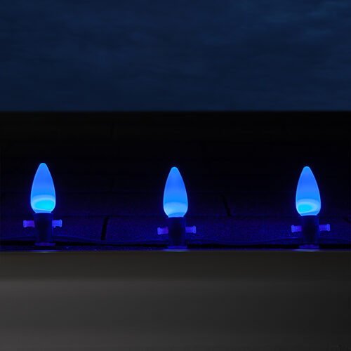 C9 Opaque Blue OptiCore LED Bulbs