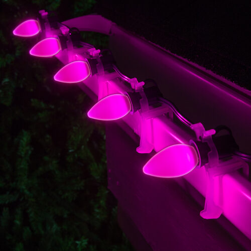 C7 Opaque Pink OptiCore LED Bulbs