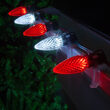 C9 Cool White / Red OptiCore Commercial LED Christmas Lights, 100 Lights, 100'