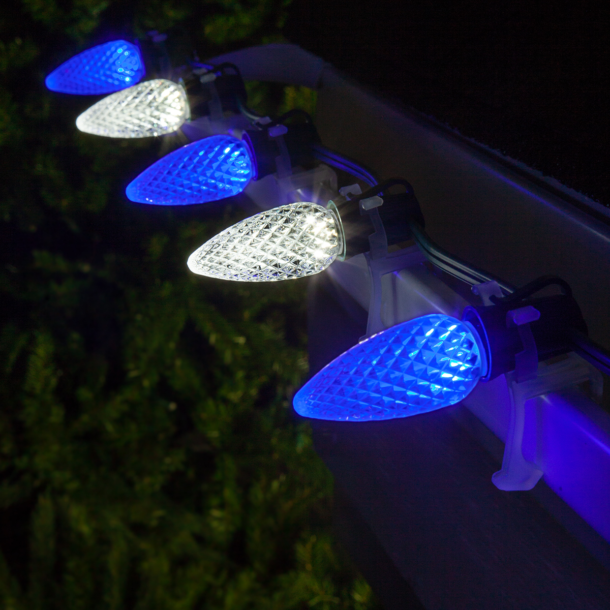 Christmas Lights C9 Blue Cool White Opticore Commercial LED Christmas Lights Wintergreen Corporation