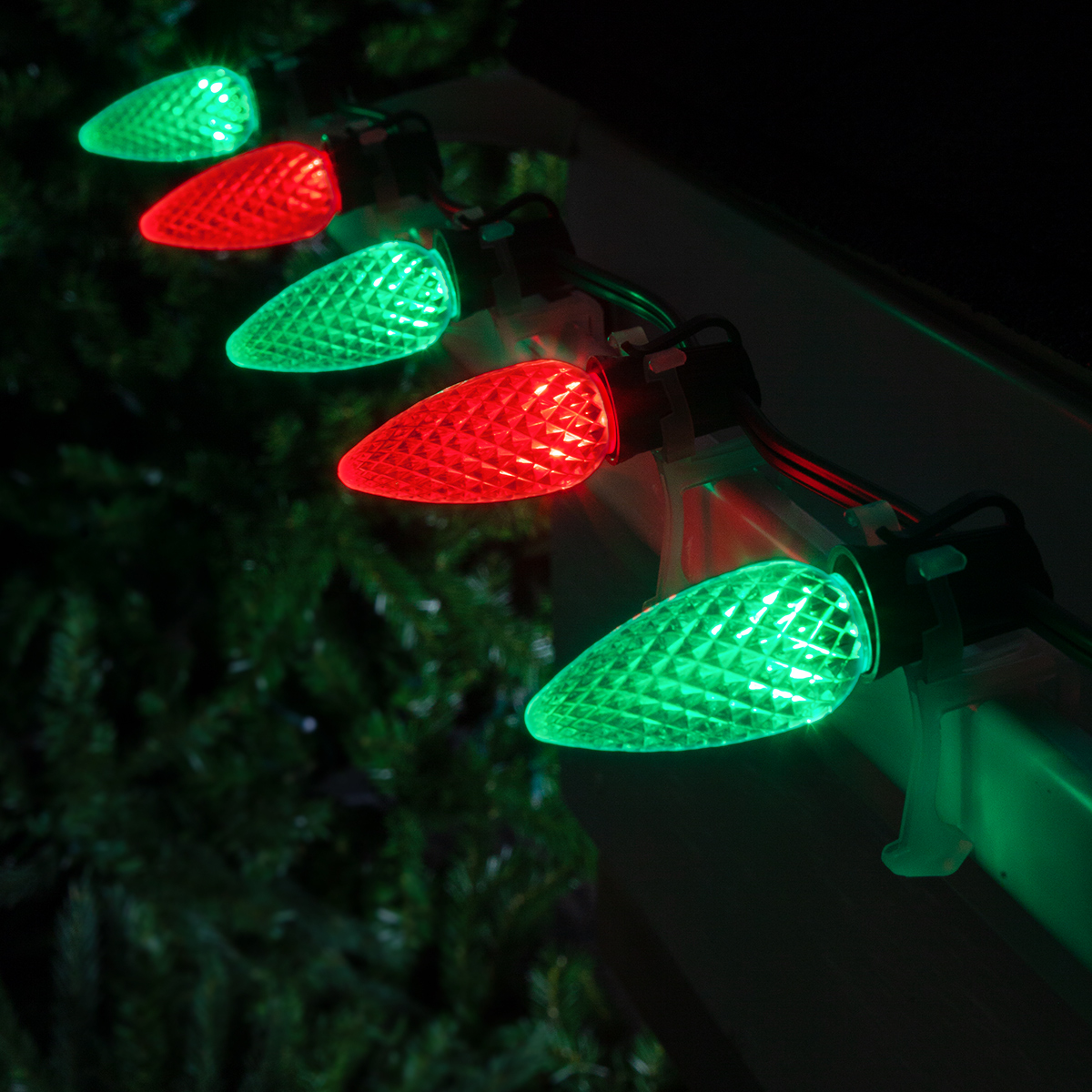 red and green c9 led christmas lights