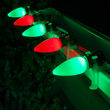 C9 Green / Red Smooth OptiCore Commercial LED Christmas Lights, 50 Lights, 50'