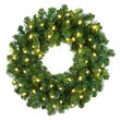 24" Commercial Oregon Fir Prelit Wreath, 50 Warm White LED 5mm Lights