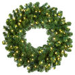 60" Commercial Oregon Fir Prelit Wreath, 200 Warm White LED 5mm Lights
