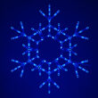 36" Folding Snowflake, Blue Lights 
