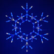 36" Folding Snowflake, Blue and Cool White Lights 