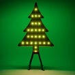 36" Green Marquee Christmas Tree, Clear Lights