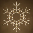 36" Folding Snowflake, Warm White Lights 