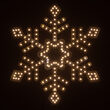 18" Ultra Bright SMD Diamond Tipped Snowflake, Warm White Lights
