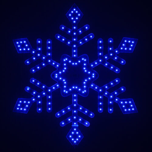 18" Ultra Bright SMD Diamond Tipped Snowflake, Blue Lights