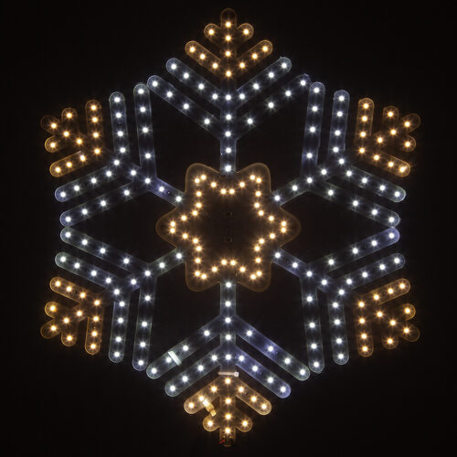 18" Ultra Bright SMD 36 Point Snowflake, Cool White / Warm White Lights