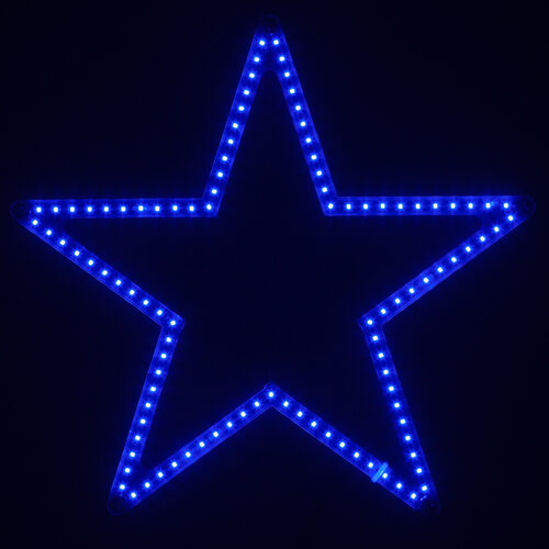 18" Ultra Bright SMD 5 Point Star Light, Blue Lights