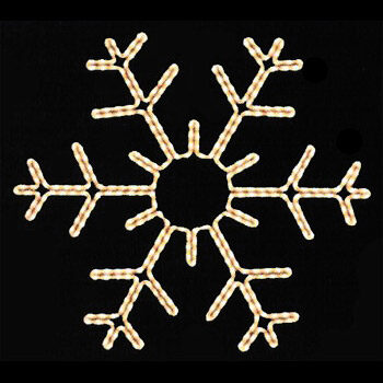 36" Snowflake Motif, Clear Lights 
