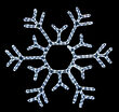 31.5" Snowflake Motif, Cool White Lights 