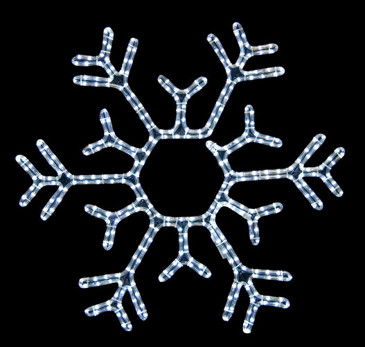 31.5" Snowflake Motif, Cool White Lights 