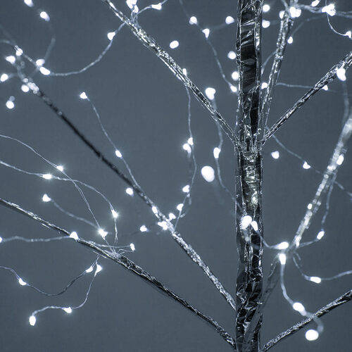 3' Silver Fairy Light Tree, Cool White LED