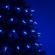 70 C6 Blue LED Christmas Lights, Green Wire, 4" Spacing
