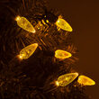 C6 Strawberry Gold LED Christmas Lights on Green Wire