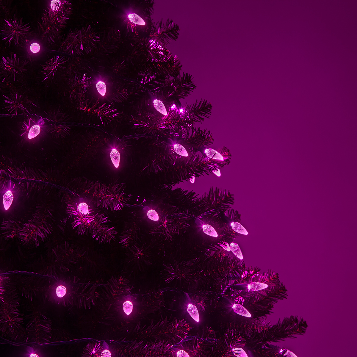 pink lights for tree